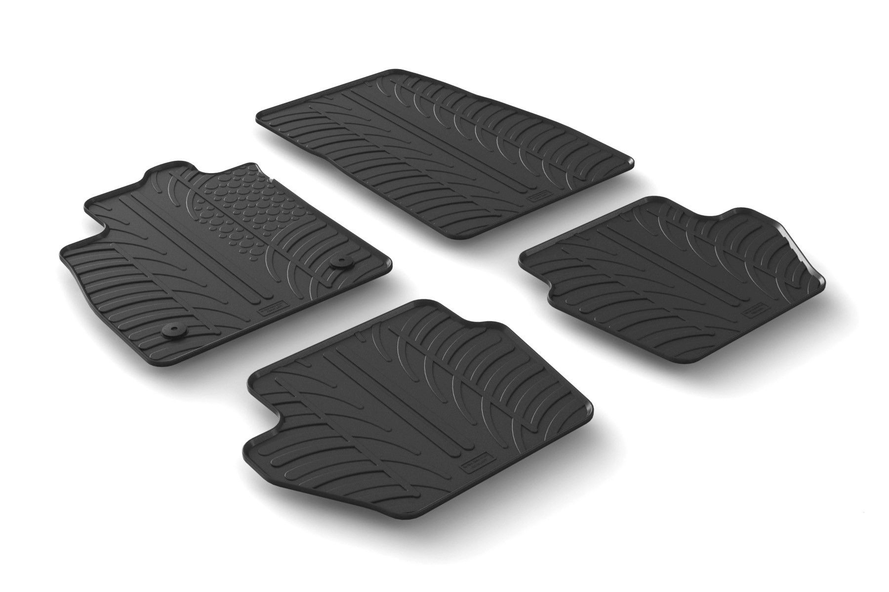 Set tappeti su misura in gomma - compatibile per Ford Fiesta 3p (06/17>10/21) - Ford Fiesta 5p (06/17>10/21) - Ford Puma (11/19>02/24) - Ford Fiesta 3p (11/21>08/23) - Ford Fiesta 5p (11/21>08/23) -