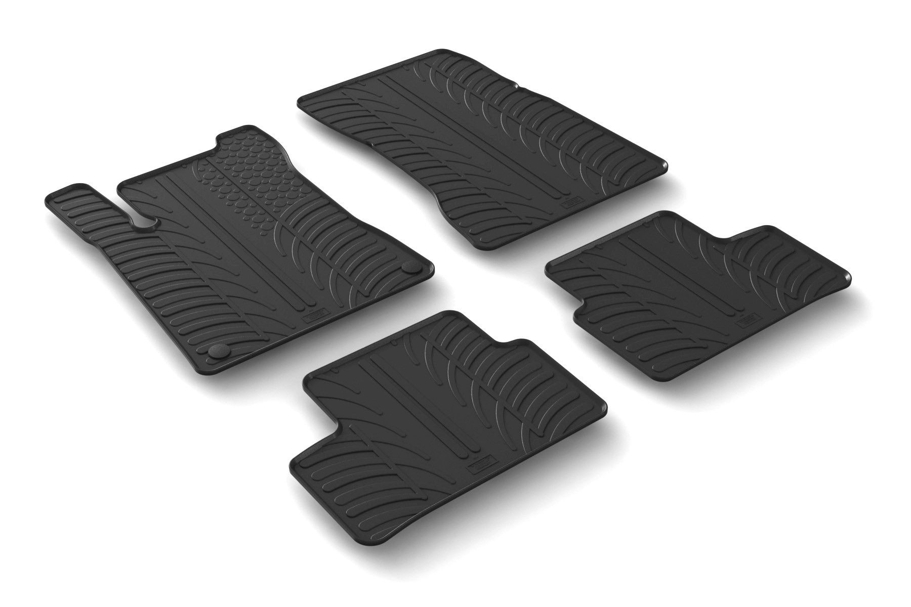 Set tappeti su misura in gomma - compatibile per Mercedes CLA 4p (05/19>05/25) - Mercedes CLA Shooting Brake (08/19>)