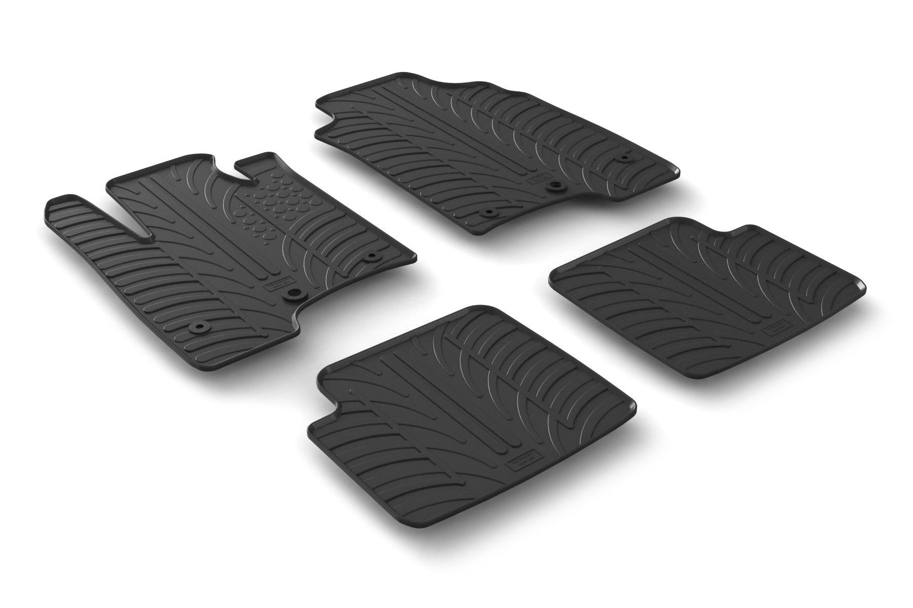 Set tappeti su misura in gomma - compatibile per Fiat Panda (02/12>10/20) 2 fix lato guida, anche ibrida - Fiat Panda City Cross (10/14>) - Fiat Panda (11/20>05/24) anche ibrida - Fiat Panda Cross (1