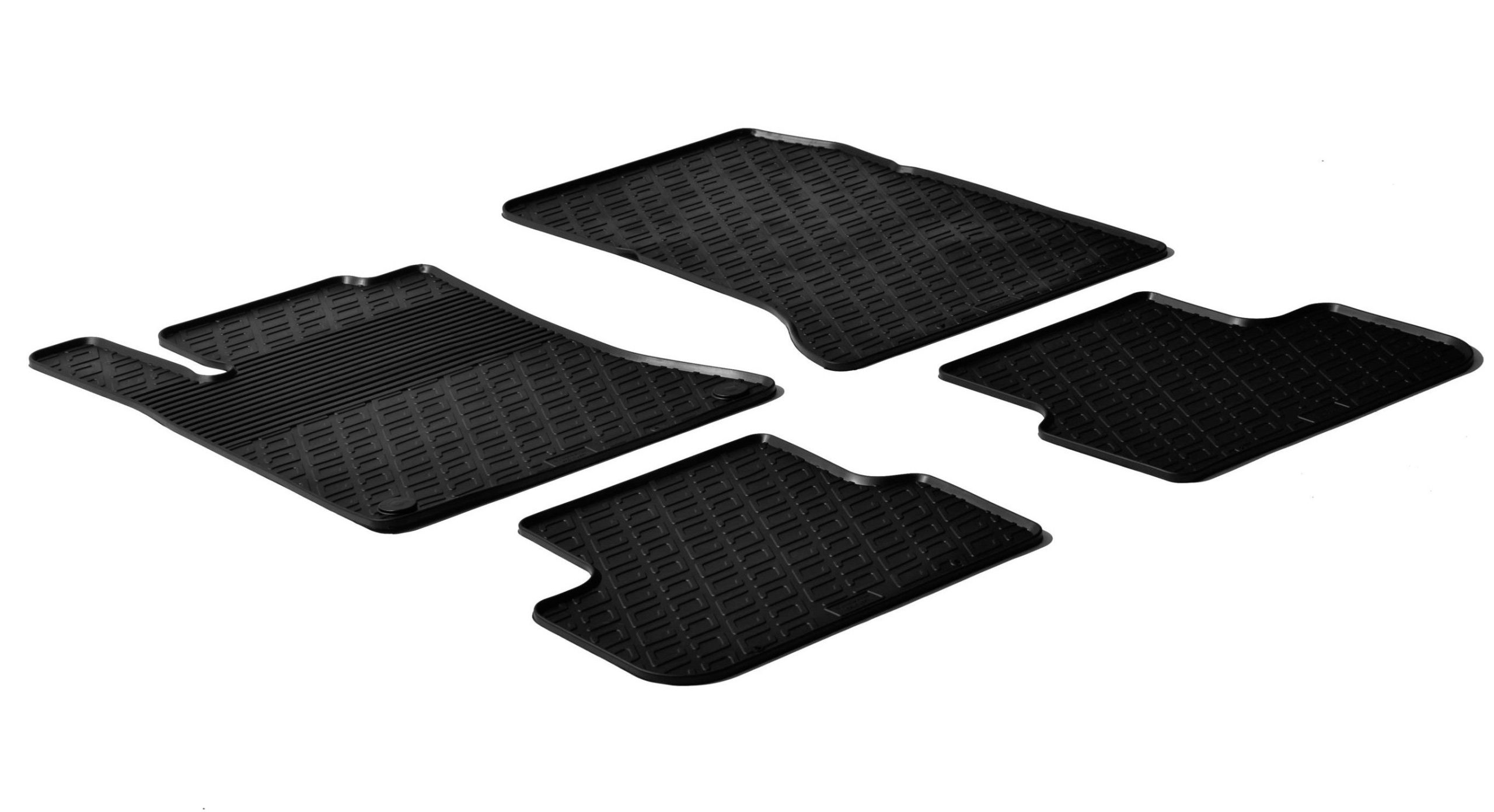Set tappeti su misura in gomma - compatibile per Mercedes CLA 4p (02/13>04/19) - Mercedes CLA Shooting Brake (03/13>07/19) - Mercedes Classe A 5p (10/12>05/18) - Mercedes Classe B (10/11>01/19) - Mer