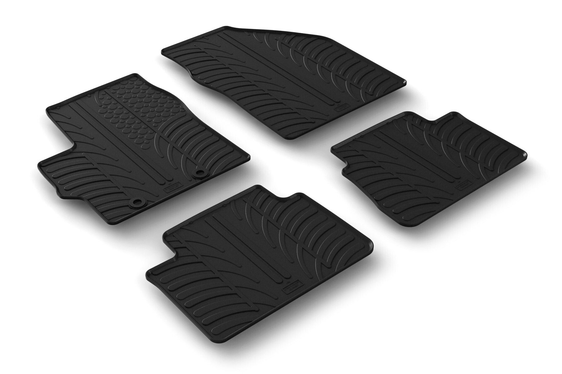 Set tappeti su misura in gomma - compatibile per Toyota Yaris 5p (09/20>12/23) anche ibrida - Toyota Yaris Cross 5p (09/21>) anche ibrida - Mazda 2 Hybrid 5p (12/21>) automatico - Toyota Yaris 5p (01