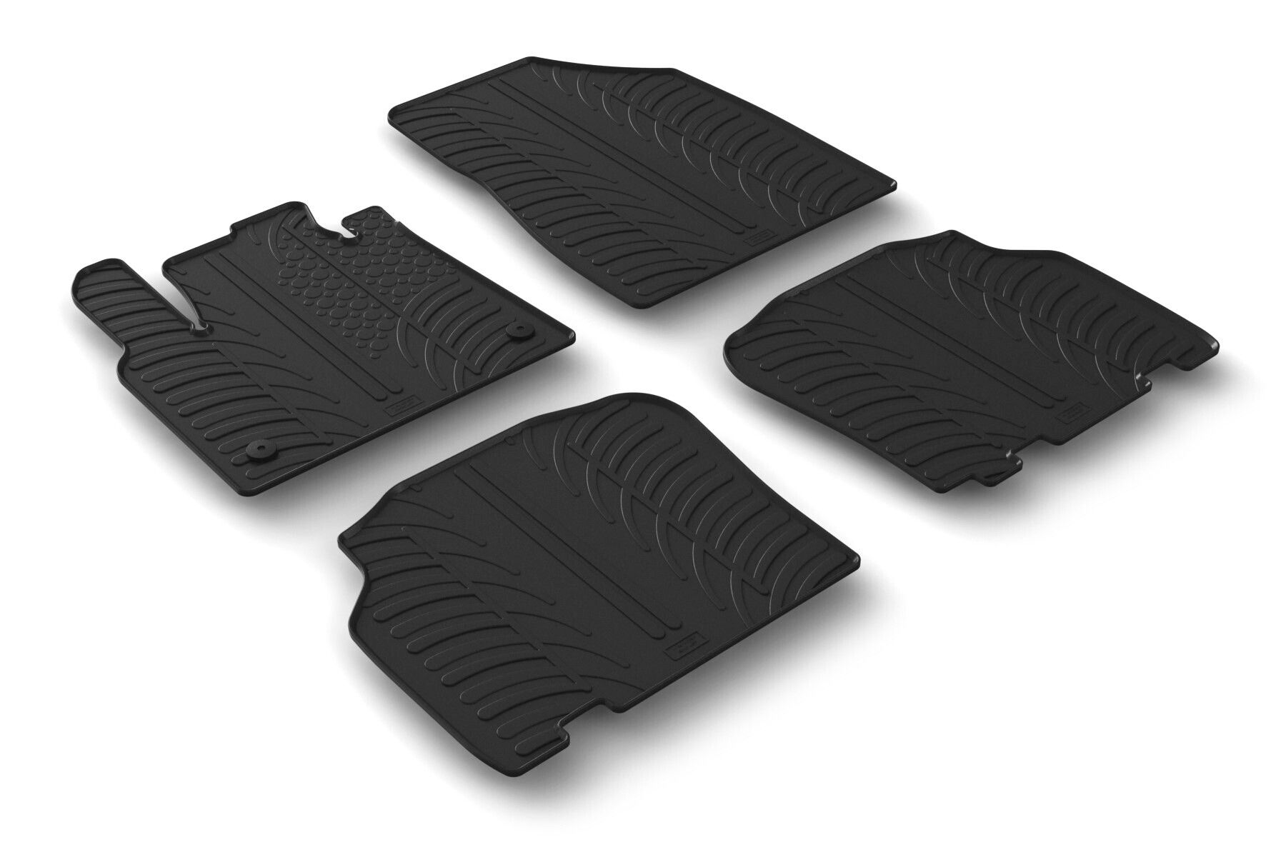 Set tappeti su misura in gomma - compatibile per Mercedes Citan Tourer (11/21>) - Renault Kangoo 5p (06/21>) - Mercedes eCitan (12/23>) - Mercedes EQT (12/23>)