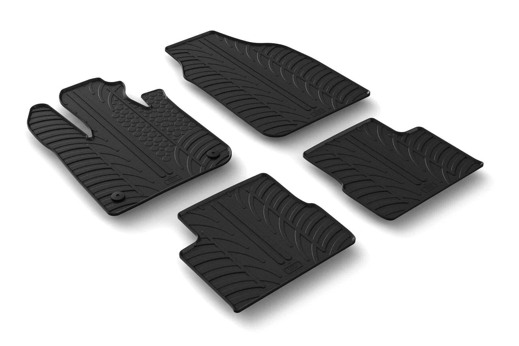 Set tappeti su misura in gomma - compatibile per Fiat 500e 3p (04/20>) elettrica