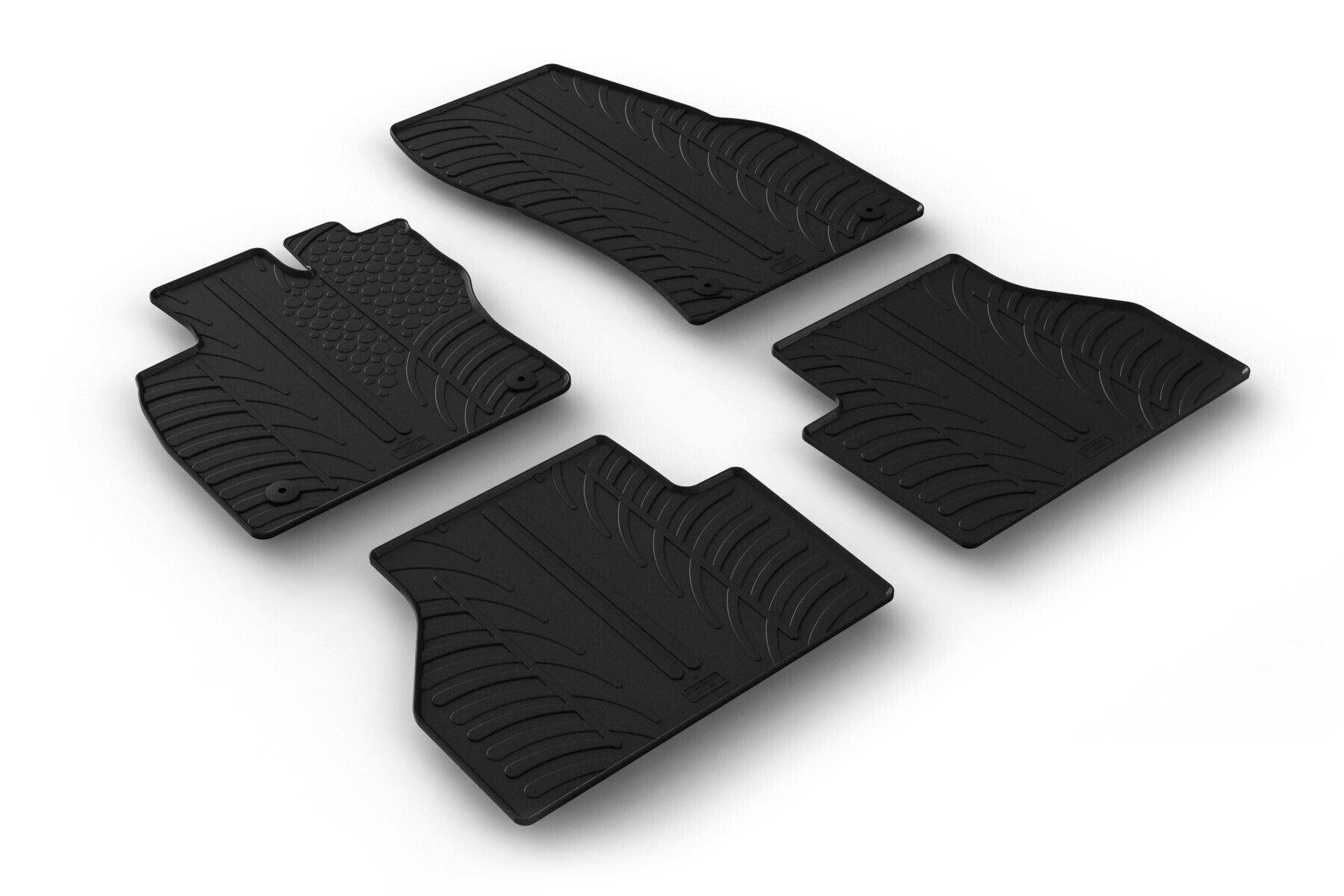 Set tappeti su misura in gomma - compatibile per Volkswagen Caddy Life (01/21>) manuale - Ford Tourneo Connect (03/22>) manuale