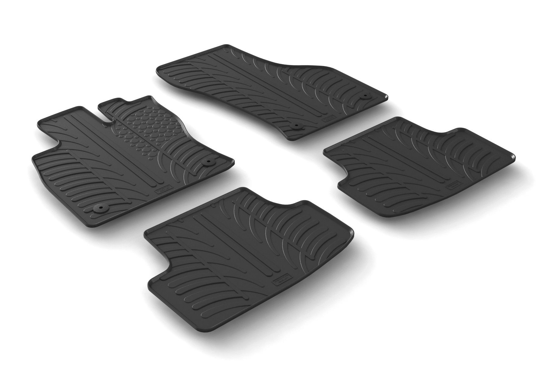 Set tappeti su misura in gomma - compatibile per Seat Leon 5p (01/13>05/20) no 4x4, no automatico - Seat Leon SC (06/13>09/18) no 4x4, no automatico - Seat Leon ST (01/14>05/20) no 4x4, no automatico