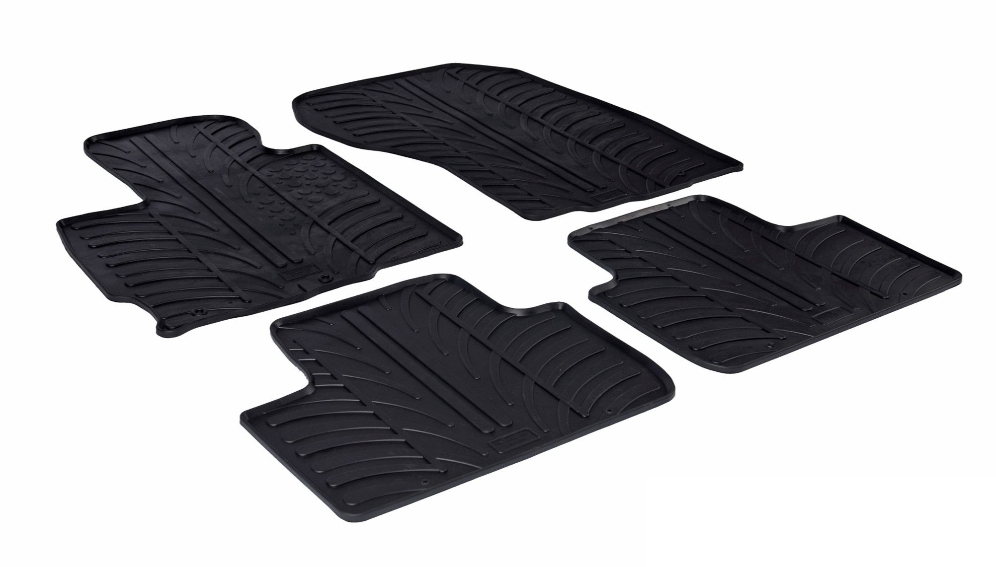 Set tappeti su misura in gomma - compatibile per Citroen C4 Aircross (04/12>12/17) - Mitsubishi ASX (07/10>12/12)