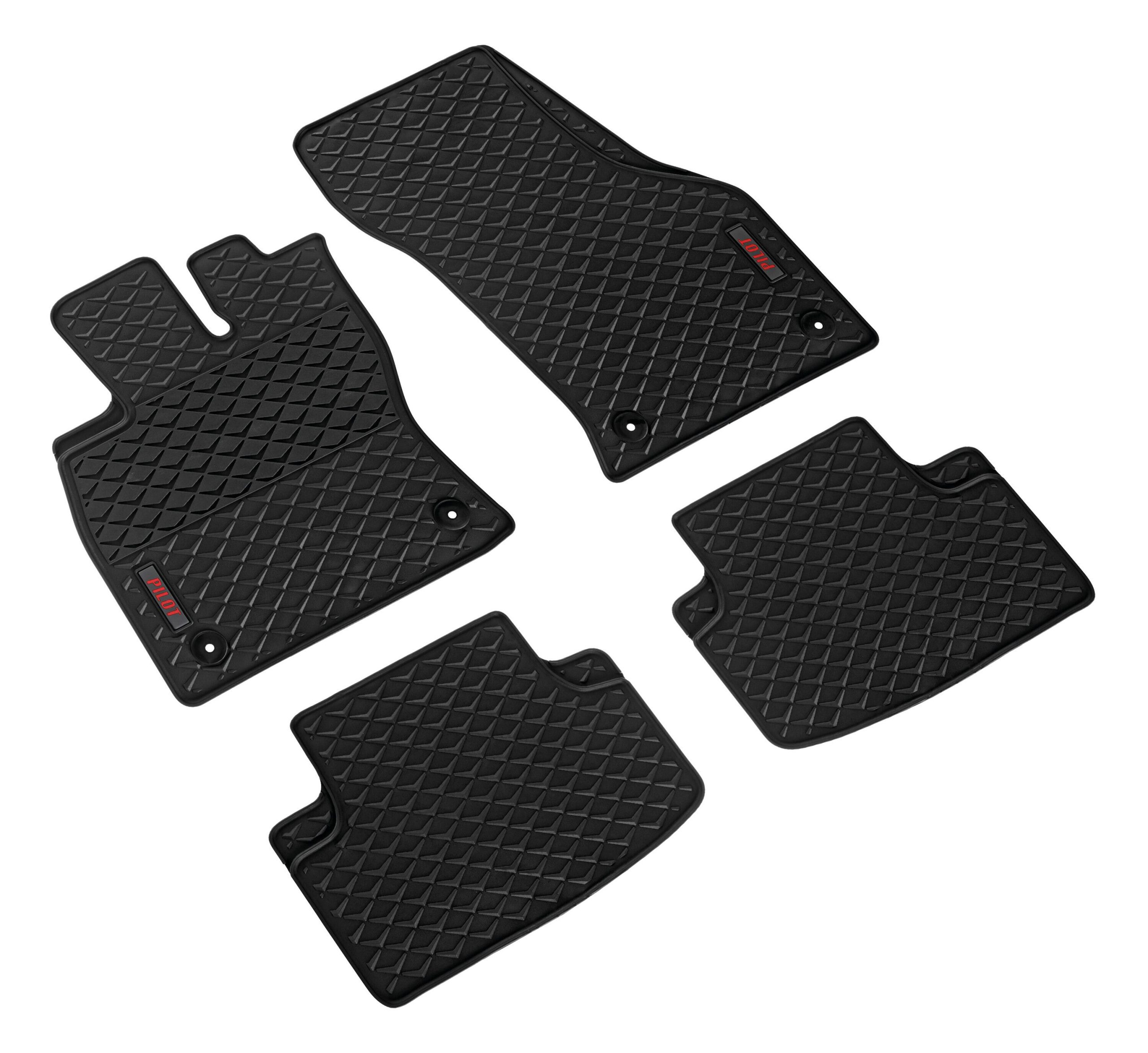 Pilot, set tappeti su misura in eco gomma - compatibile per Audi A3 Sportback (11/12>04/20) - Volkswagen Golf VII Sportsvan (05/14>08/18)
