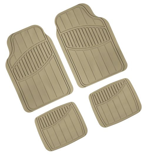 Kyoto, serie tappeti universali in pvc 4 pezzi - Beige