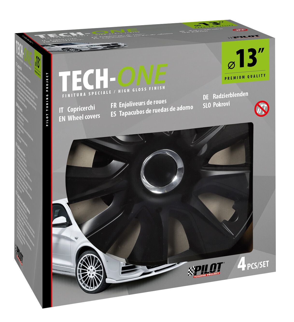 Stratos RC Black - Set 4 copricerchi - Ø 13" - Image 3