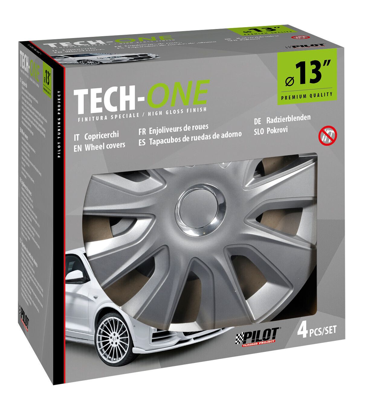 Stratos RC Silver - Set 4 copricerchi - Ø 13" - Image 3