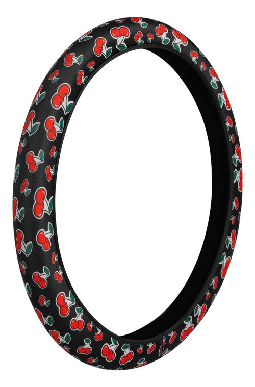 Skin-Cover, coprivolante elasticizzato in poliestere - Ciliegie - S - Ø 35/37 cm