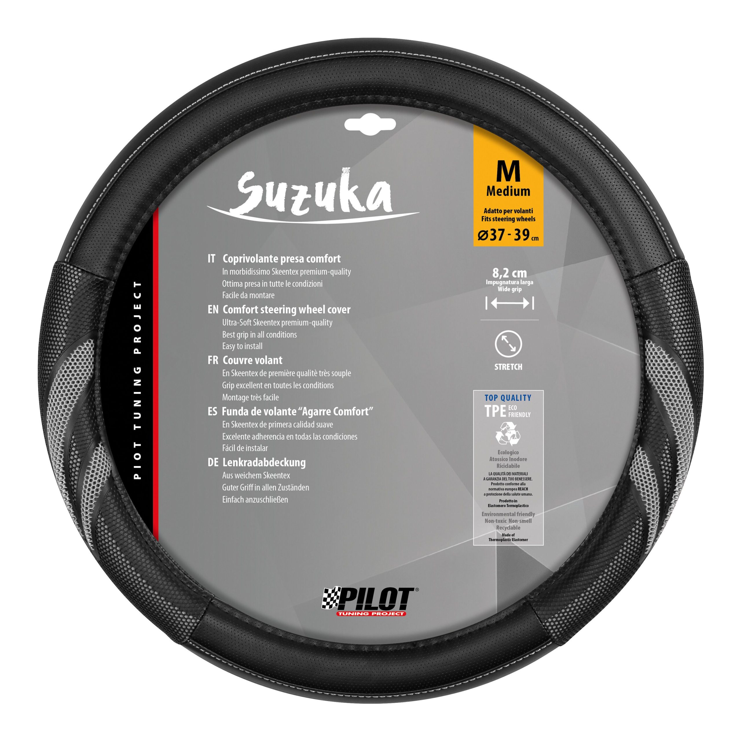 Suzuka, coprivolante in Skeentex - M - Ø 37/39 cm - Grigio
