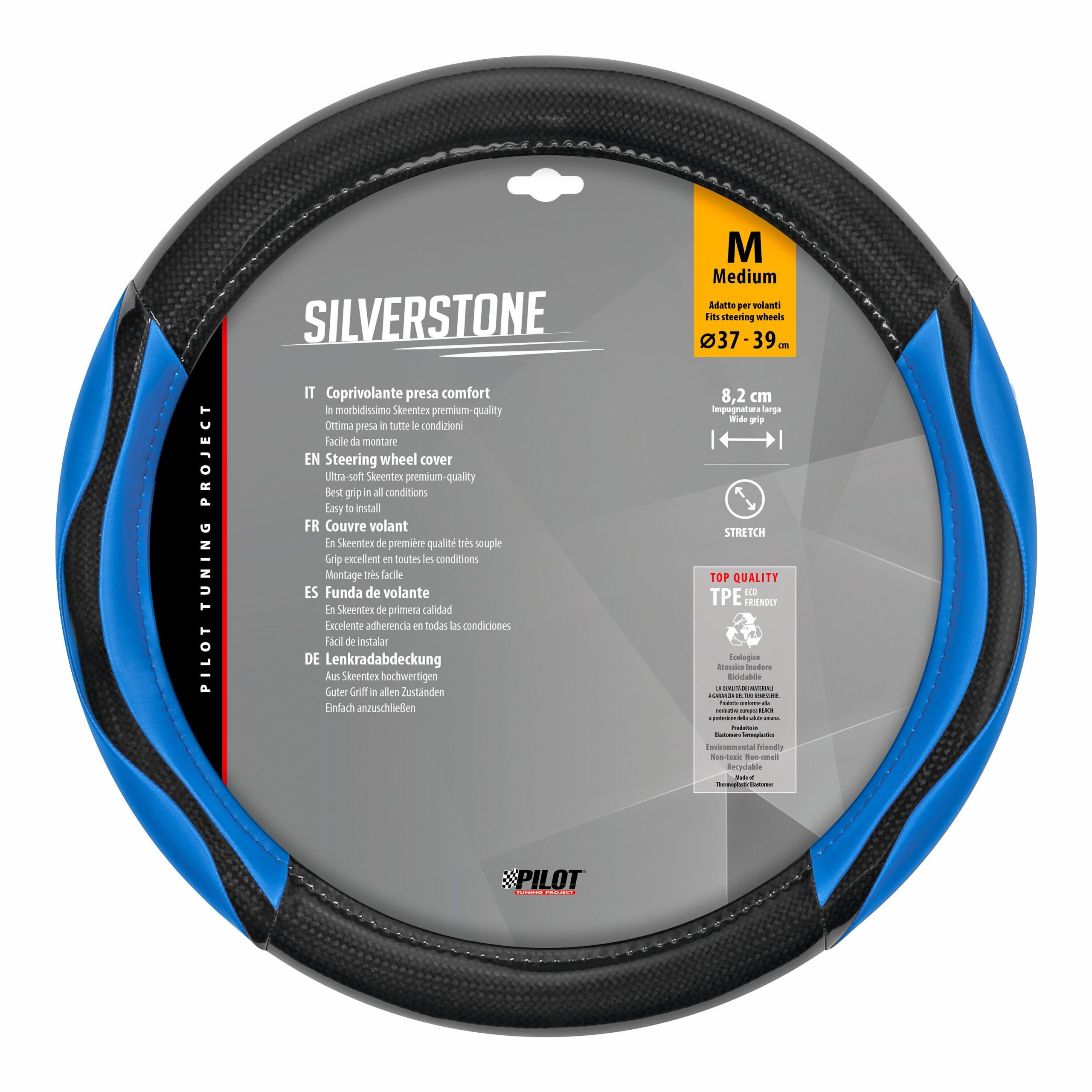 Silverstone, coprivolante in Skeentex - M - Ø 37/39 cm - Blu