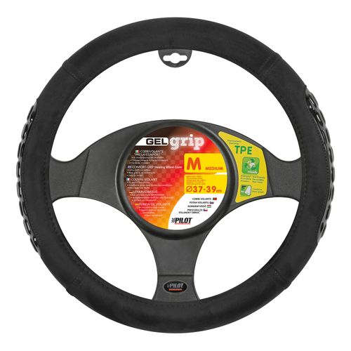 Gel Grip, coprivolante in microfibra - M - Ø 37/39 cm - Nero