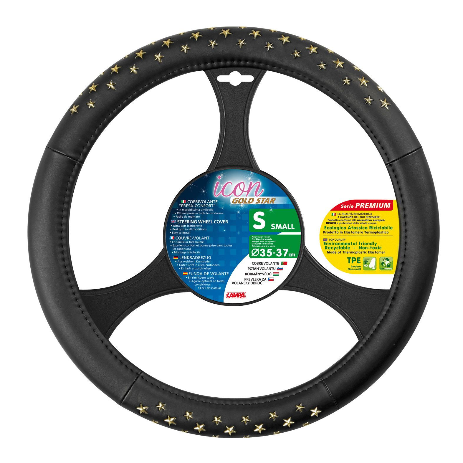 Icon, coprivolante in Skeentex - S - Ø 35/37 cm - Oro
