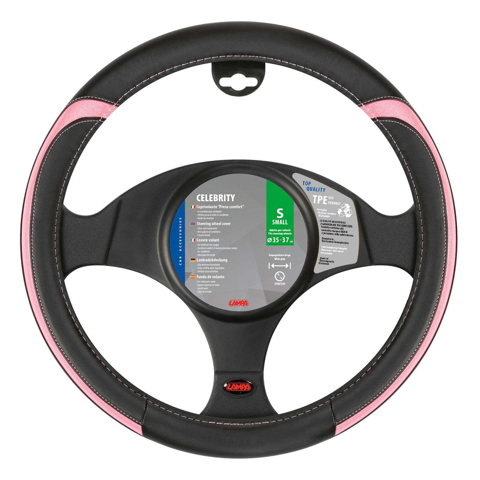 Celebrity, coprivolante in Skeentex - S - Ø 35/37 cm - Rosa
