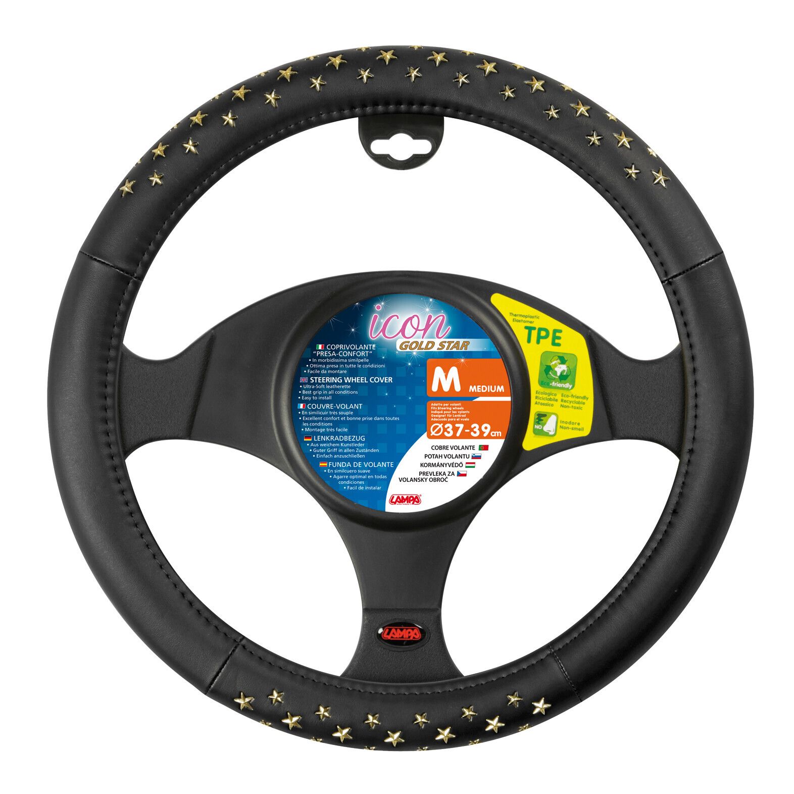 Icon, coprivolante in Skeentex - M - Ø 37/39 cm - Oro