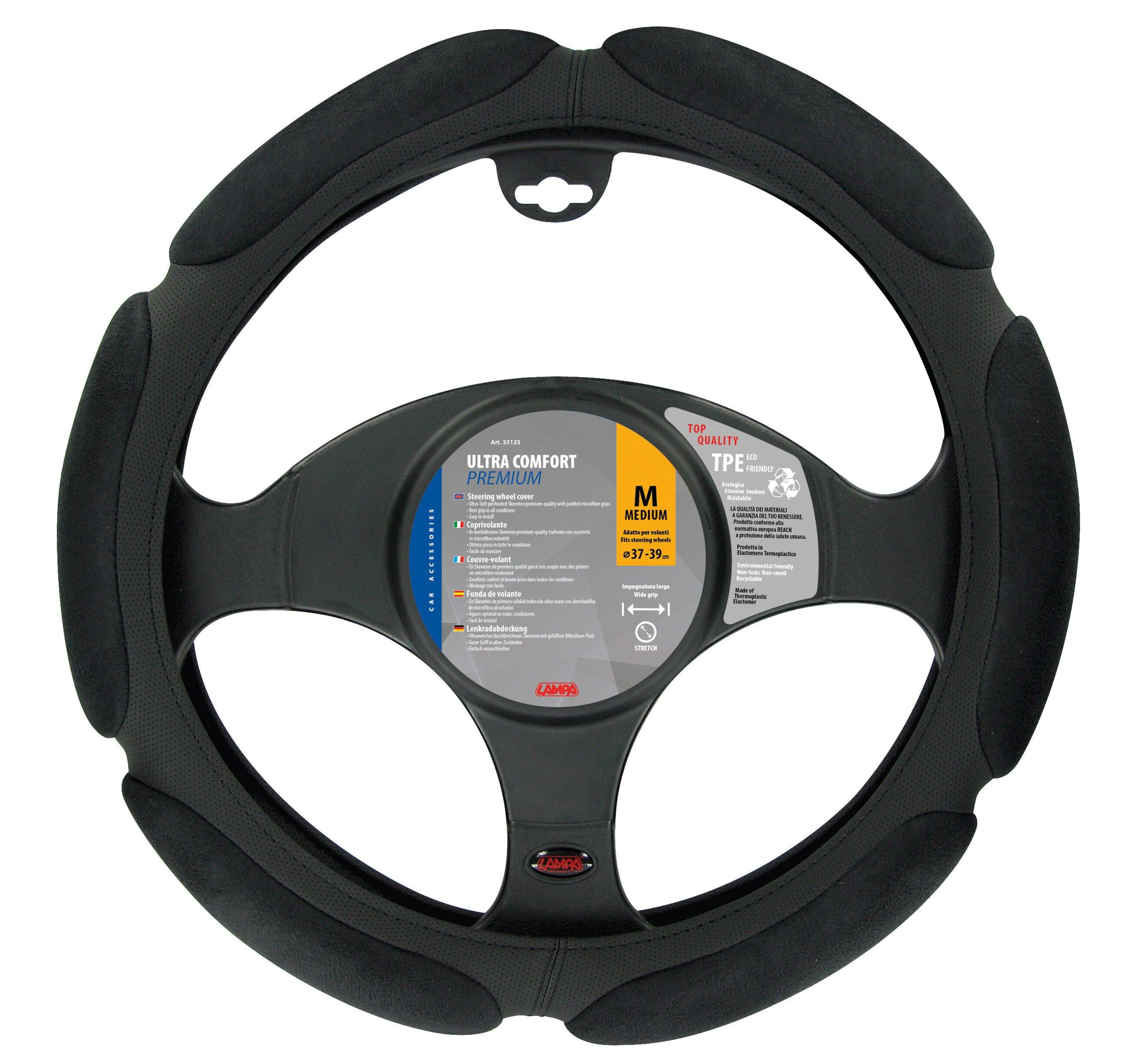 Ultra-Comfort, coprivolante in microfibra - M - Ø 37/39 cm
