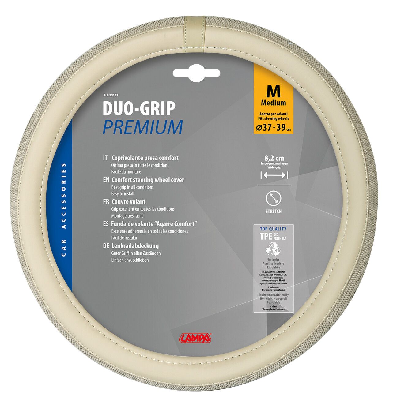 Duo-Grip, coprivolante in Skeentex - M - Ø 37/39 cm - Beige