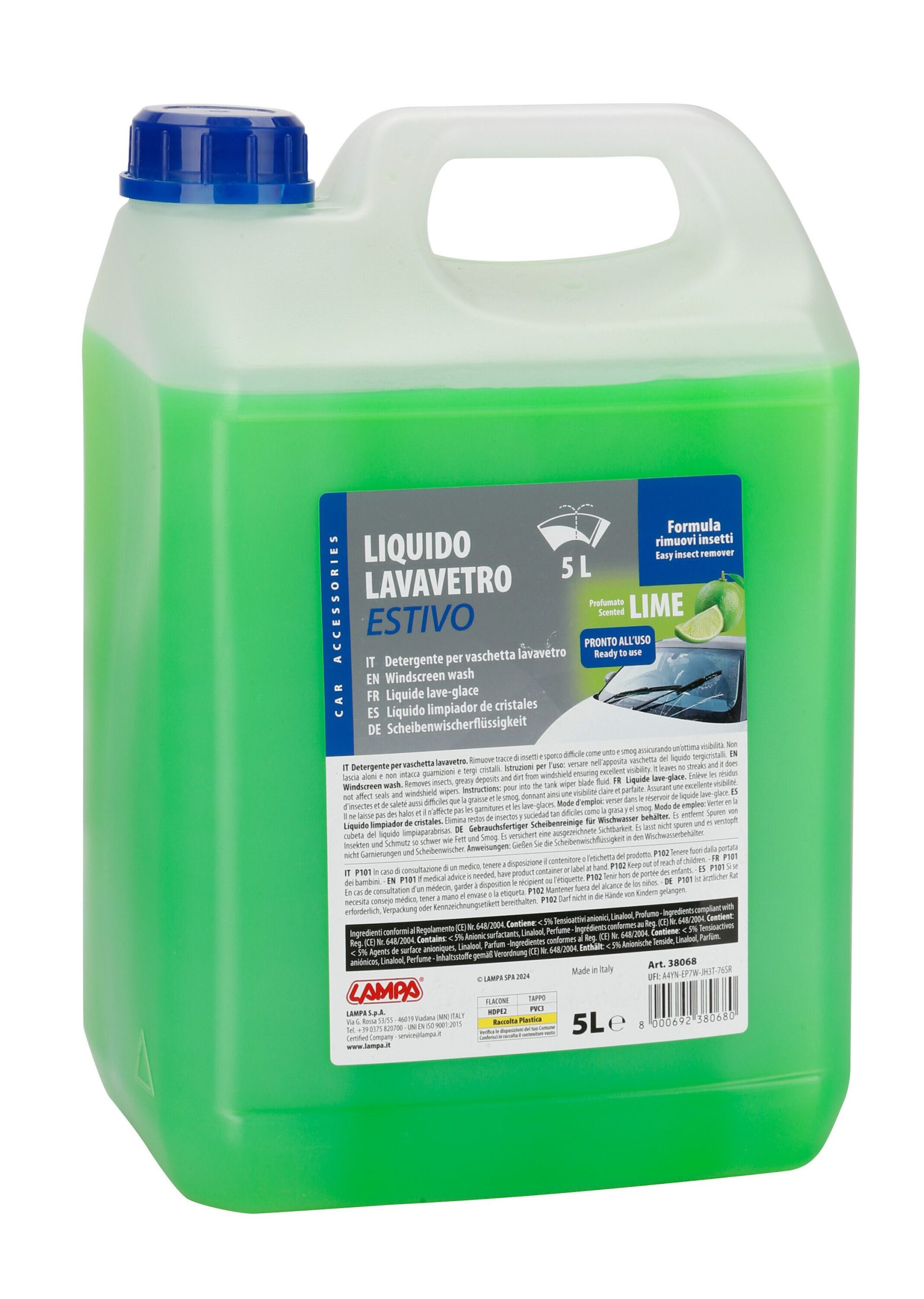 Liquido lavavetro estivo, pronto all'uso - 5000 ml