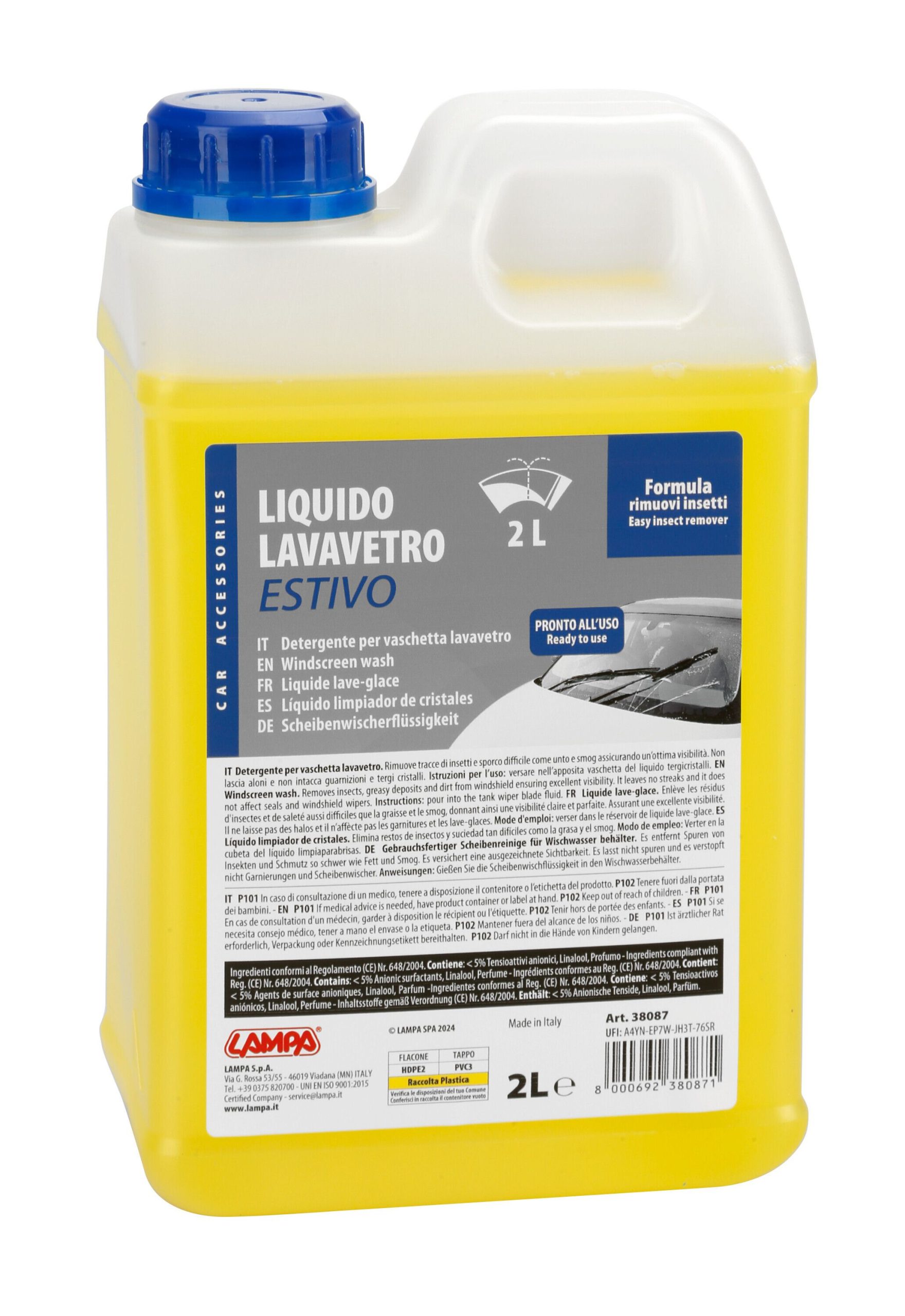 Liquido lavavetro estivo, pronto all'uso - 2000 ml