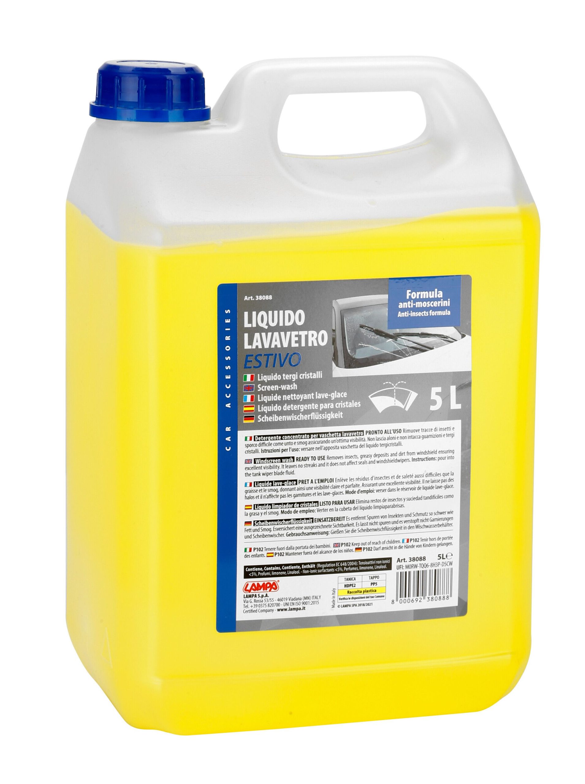 Liquido lavavetro estivo, pronto all'uso - 5000 ml