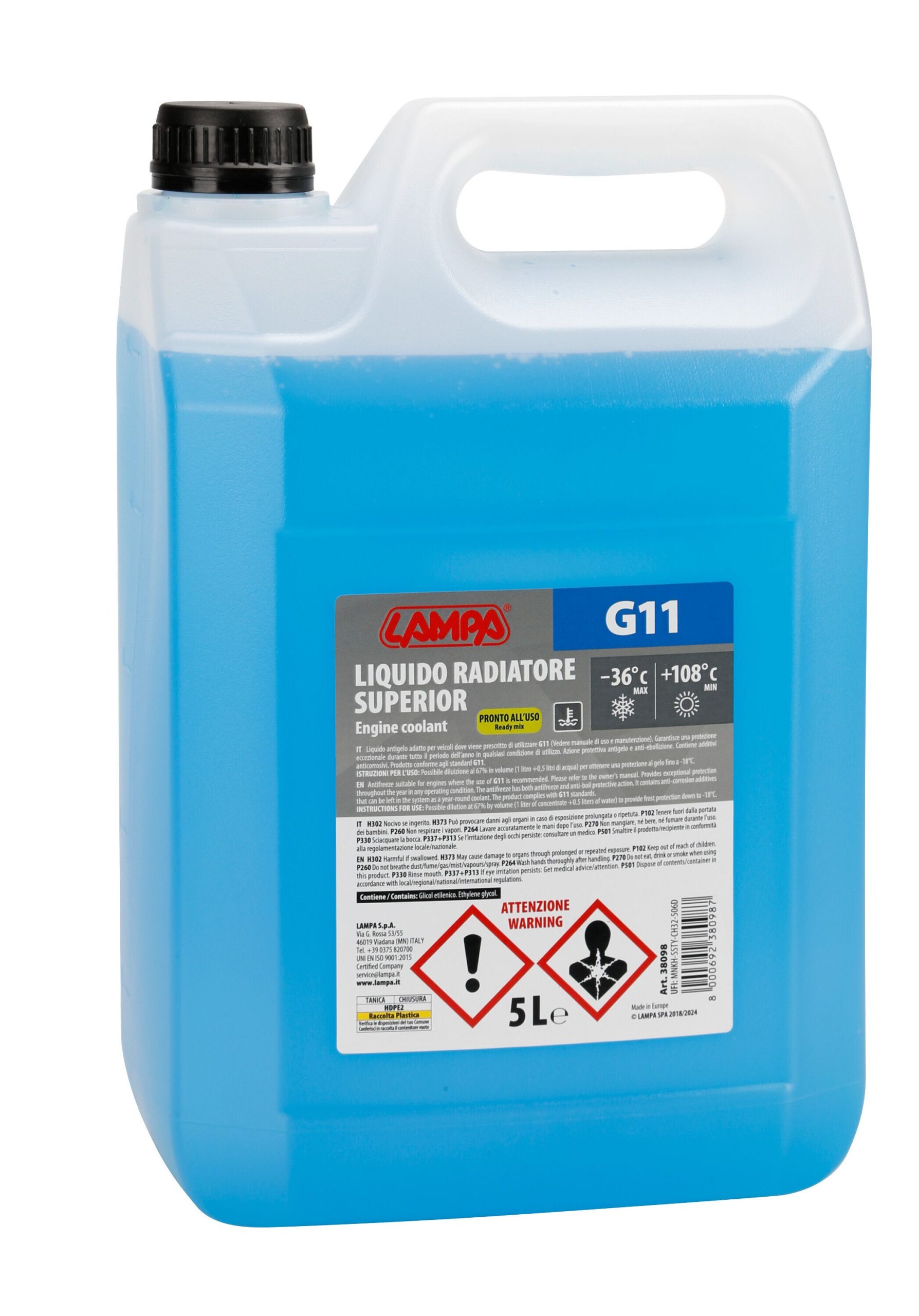 Superior-Blu G11, liquido antigelo radiatore - (-36°C / +108°C) - 5 L