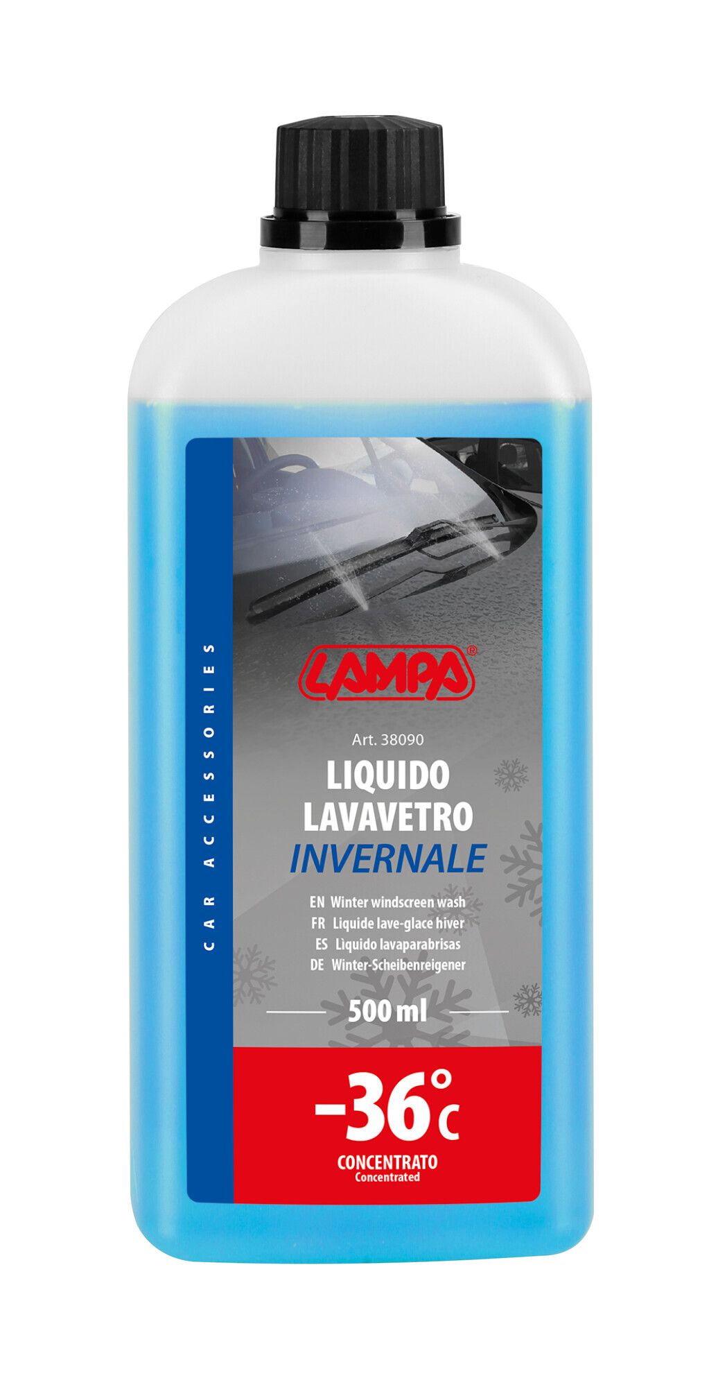 Liquido lavavetro invernale, concentrato (-36°C) - 500 ml