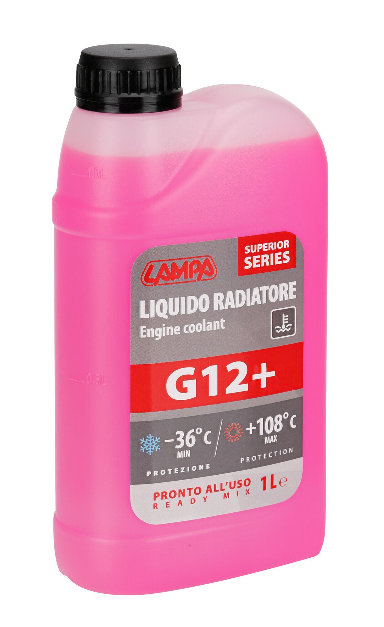 Superior-Rosso G12+, liquido antigelo radiatore - (-36°C/+108°C) - 1 L