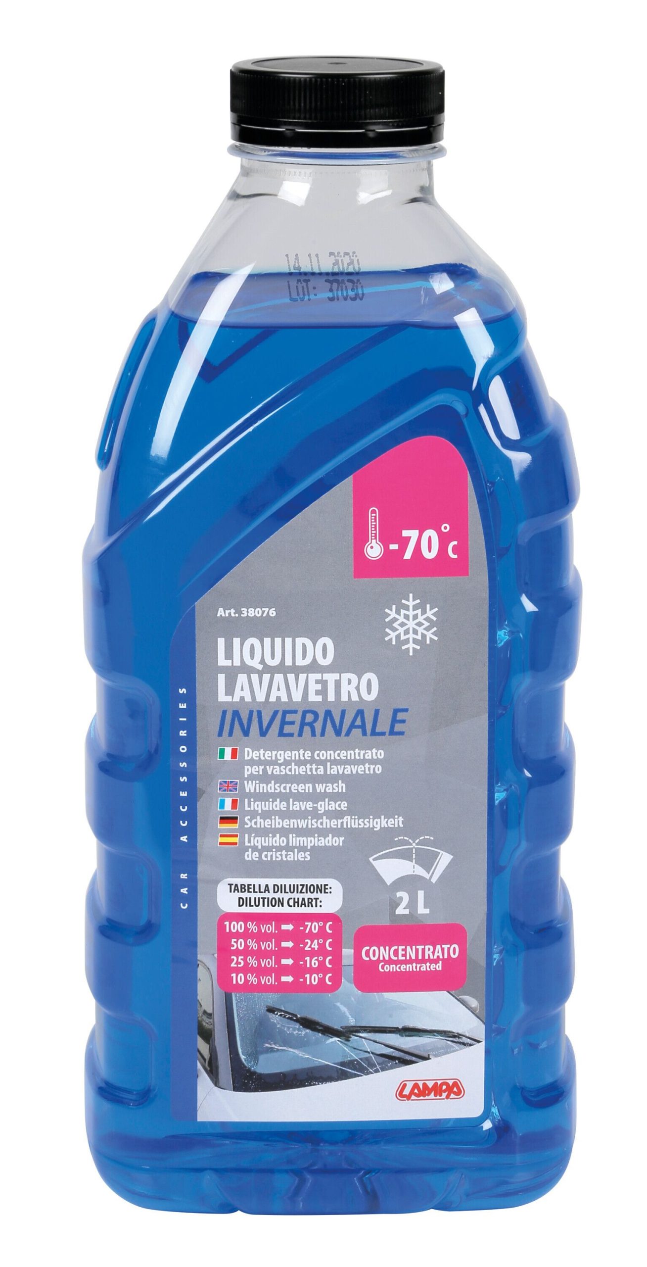 Liquido lavavetro invernale, concentrato (-70°C) - 2000 ml