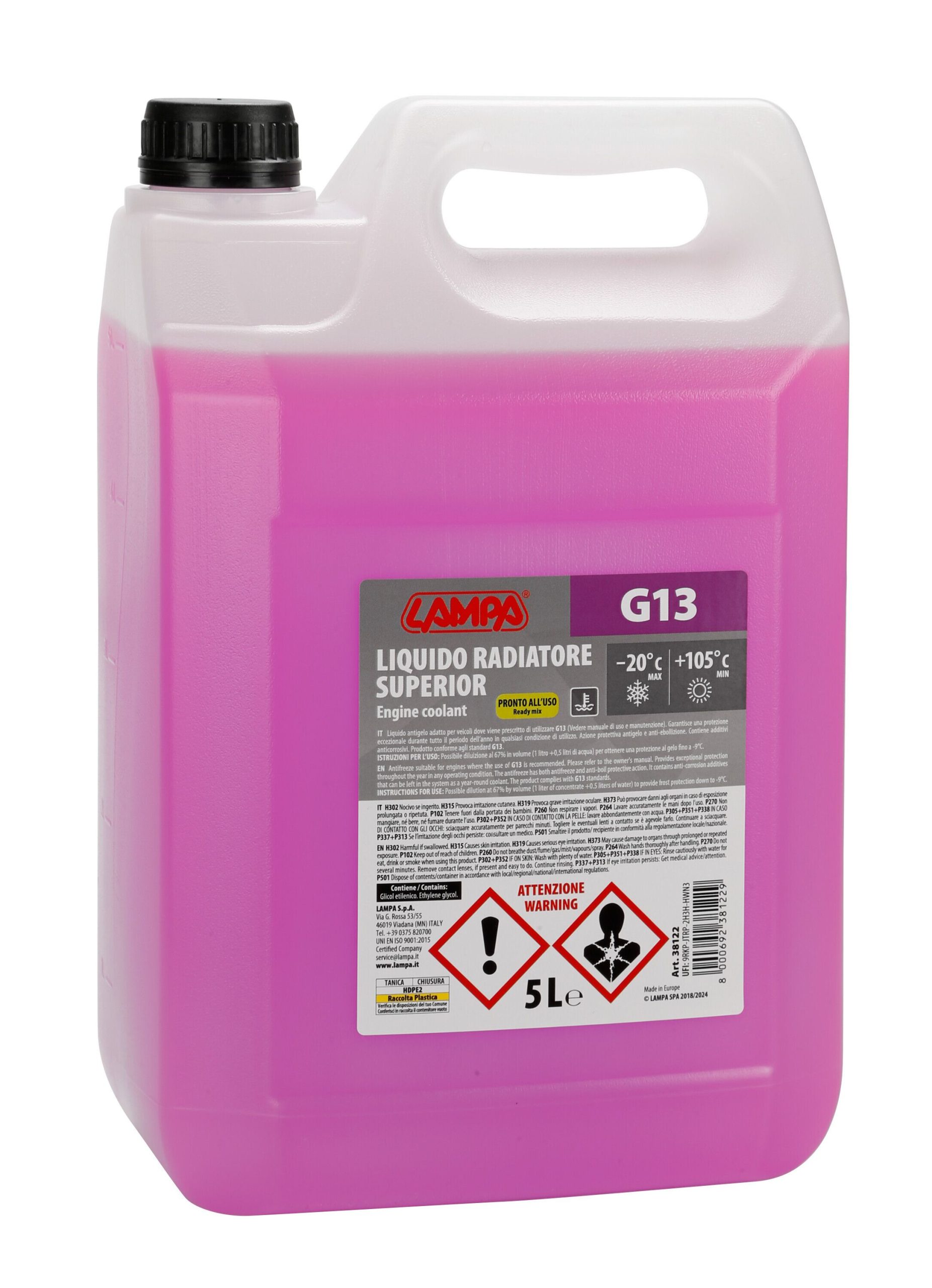 Superior-Viola G13, liquido antigelo radiatore - (-20°C/+105°C) - 5 L