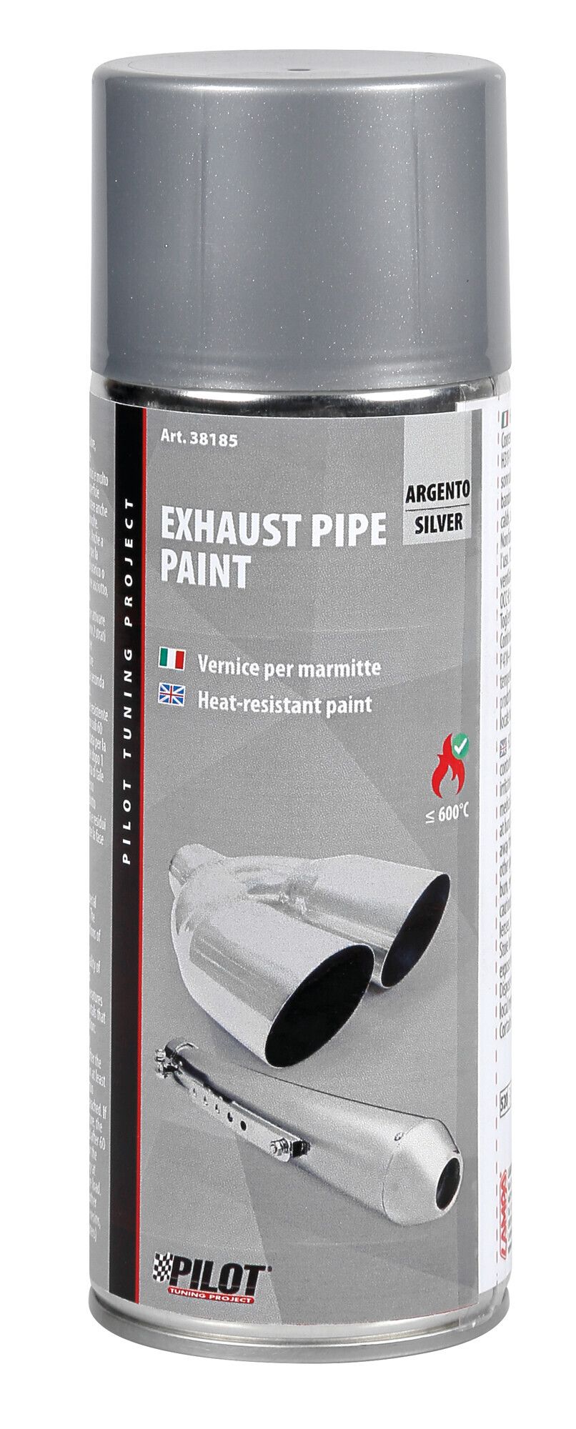 Vernice spray per marmitte - 400 ml - Argento