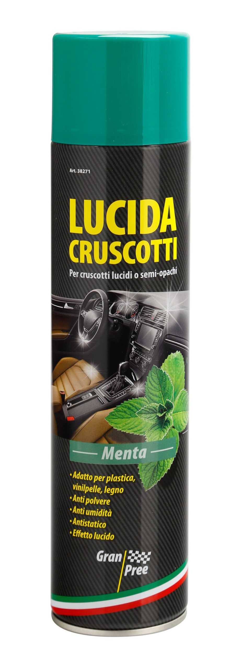 Gran Pree, lucida cruscotti - 600 ml - Menta