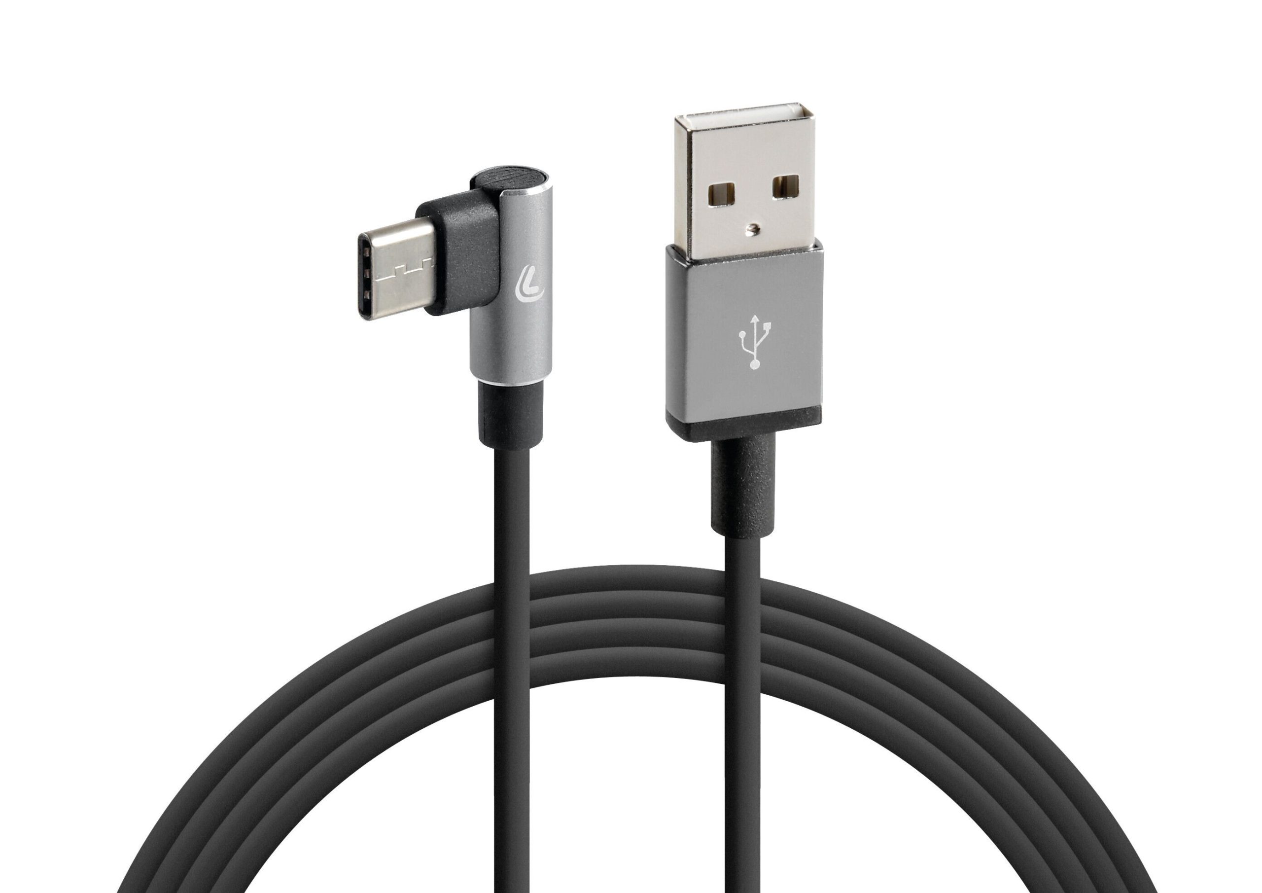 Cavo 90° Usb > Usb Type-C - 100 cm - Nero
