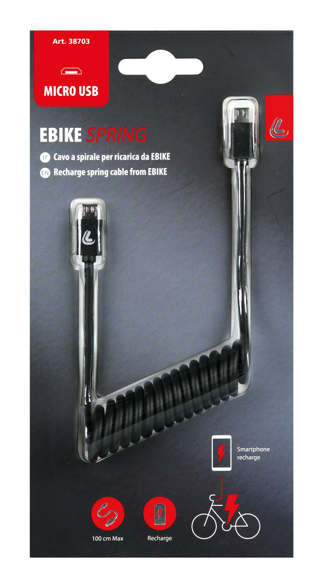 Cavo a spirale per Ebike, Micro Usb > Micro Usb - Image 4