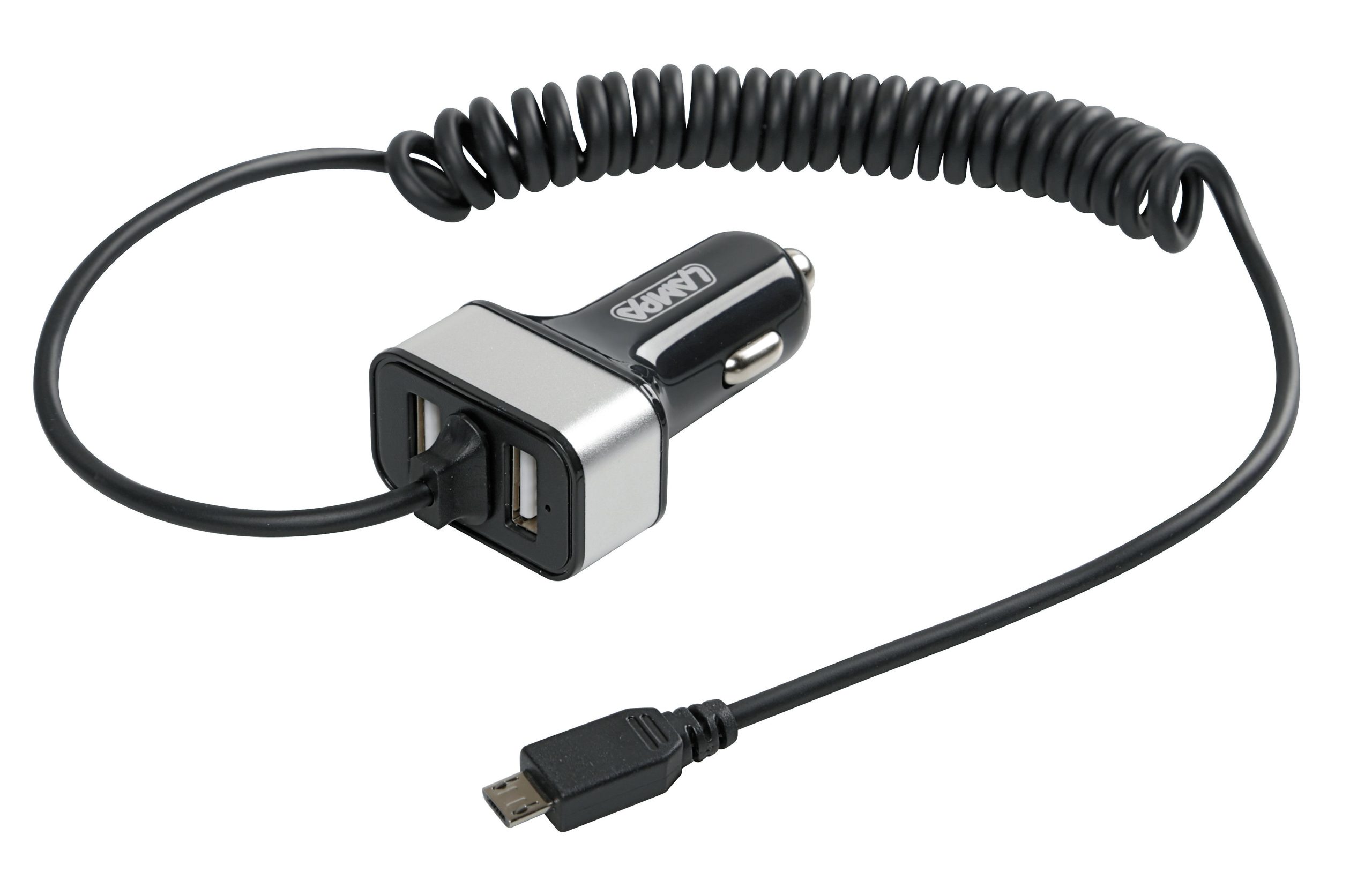 Caricabatteria Micro Usb con 2 porte Usb - 2400 mA - 12/24V