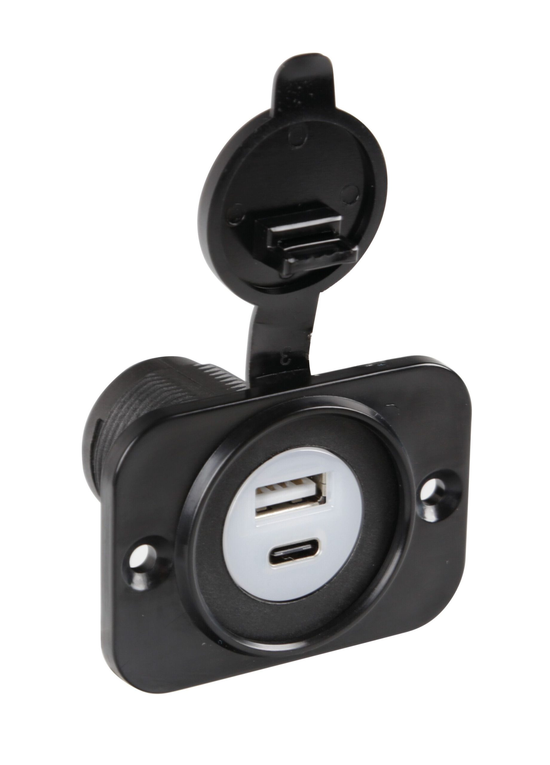 Ext-12, doppia presa Usb A + Usb C, montaggio ad incasso, 12/24V