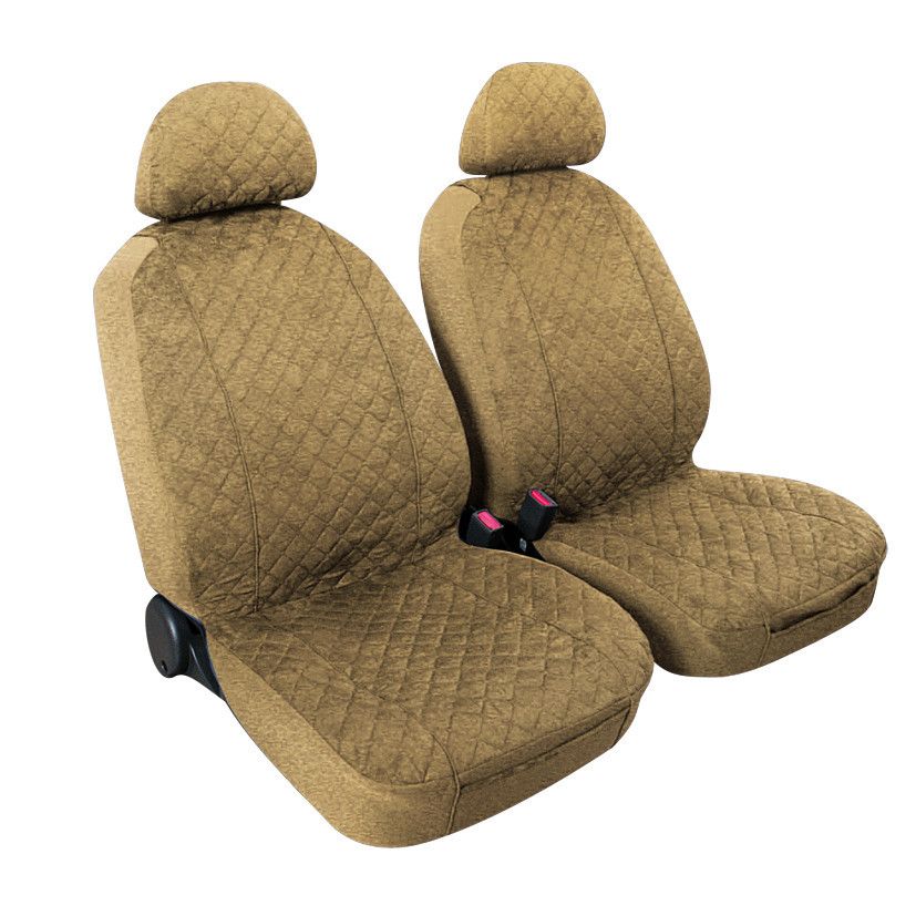 Miky, coppia coprisedili anteriori in microfibra, universali - Beige