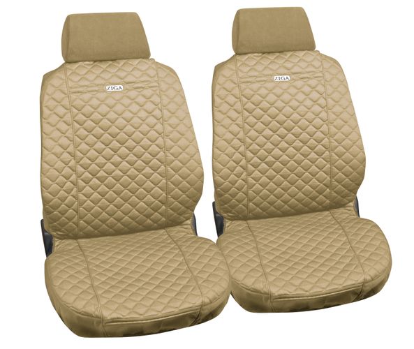 Ziga, coppia coprisedili anteriori in cotone, universali - Beige