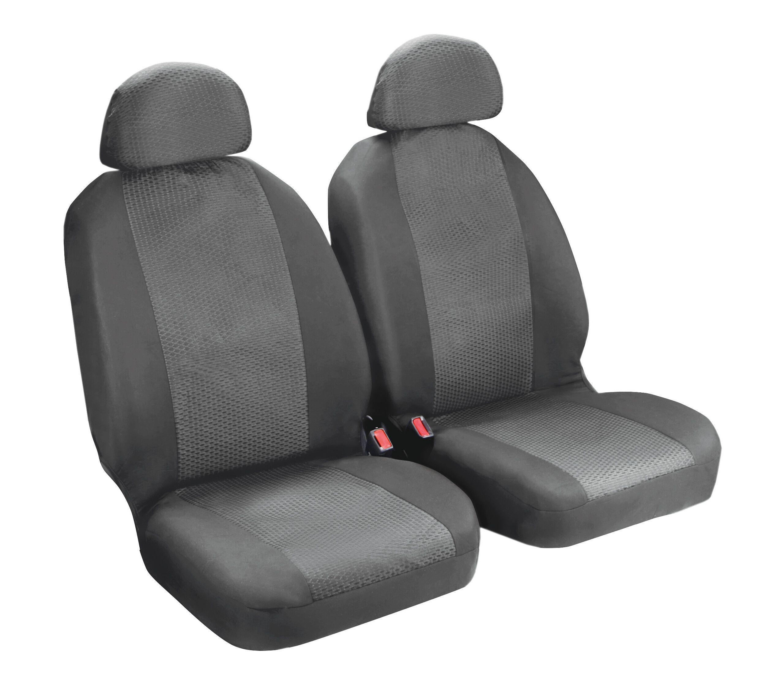 Duka XL-Fit, coppia coprisedili anteriori in tessuto jacquard e poliestere elasticizzati - Grigio