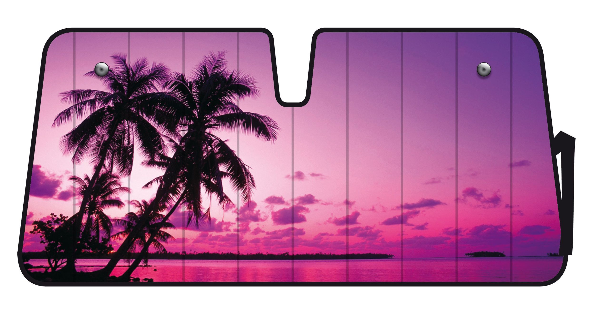 Scudo termico per parabrezza - 68x147 cm - Palm Beach Sunset