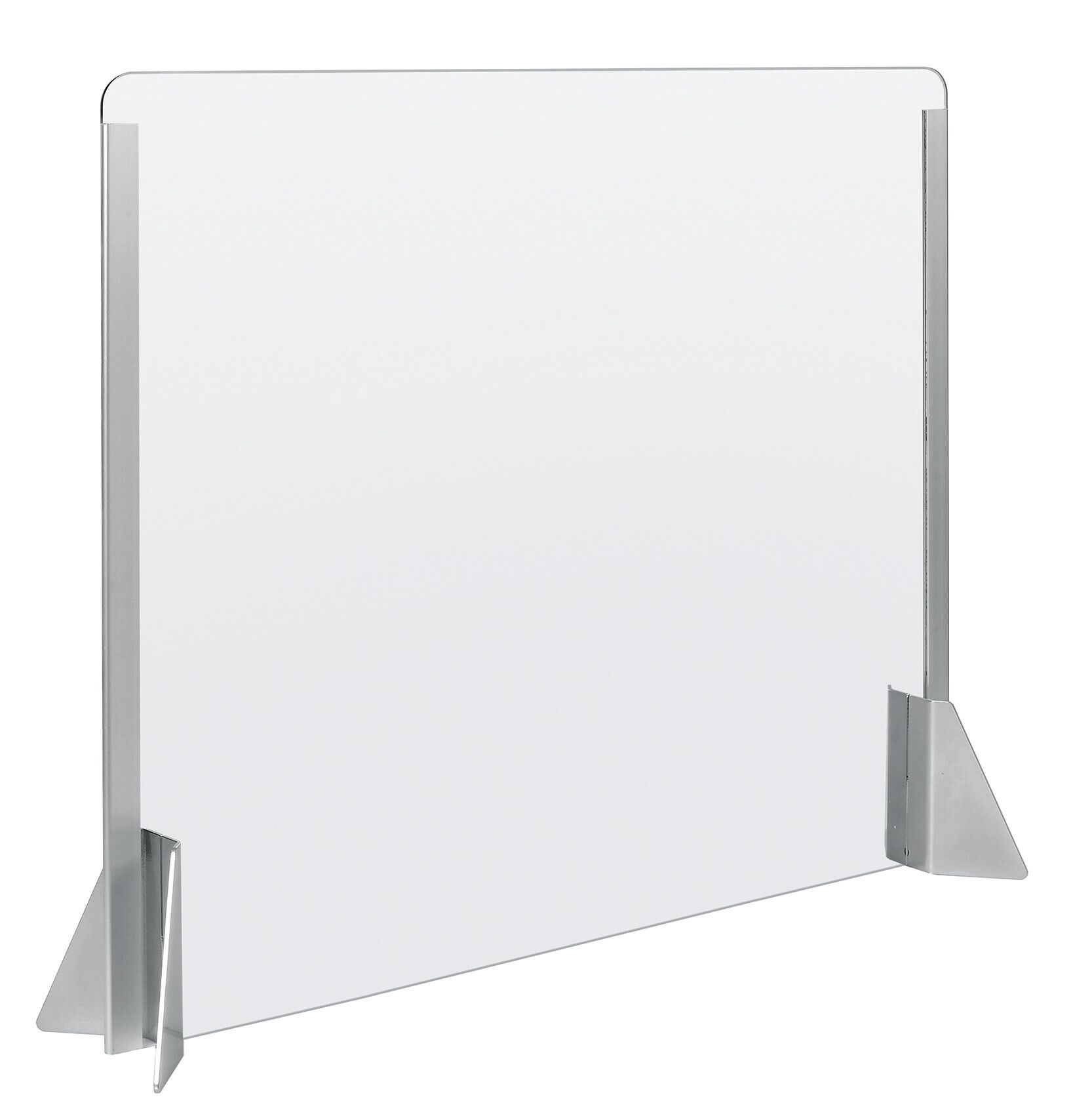 Schermo protettivo parafiato senza feritoia per banconi e scrivanie - 660x560 mm