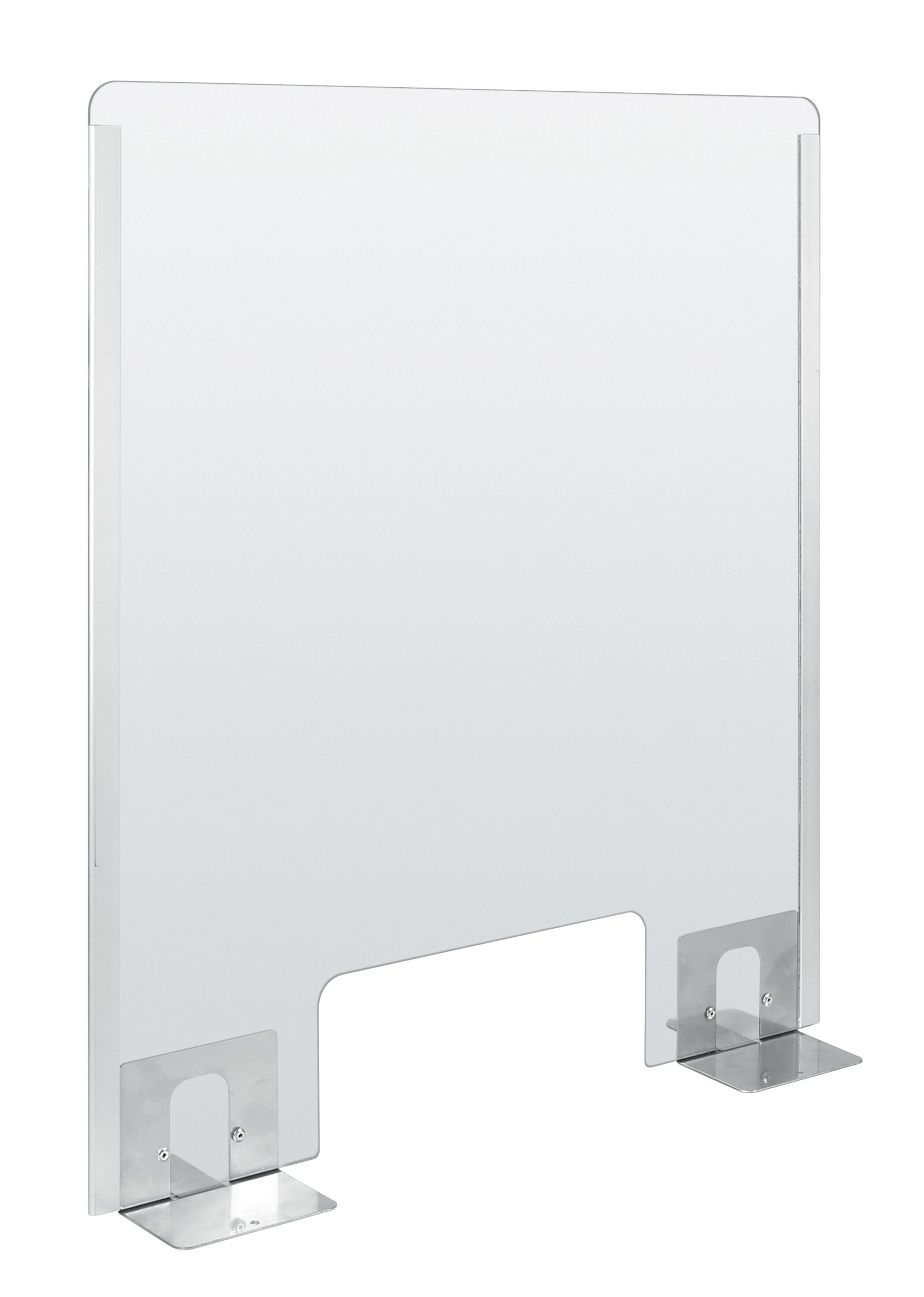 Schermo protettivo parafiato con feritoia per banconi e scrivanie - 660x760 mm