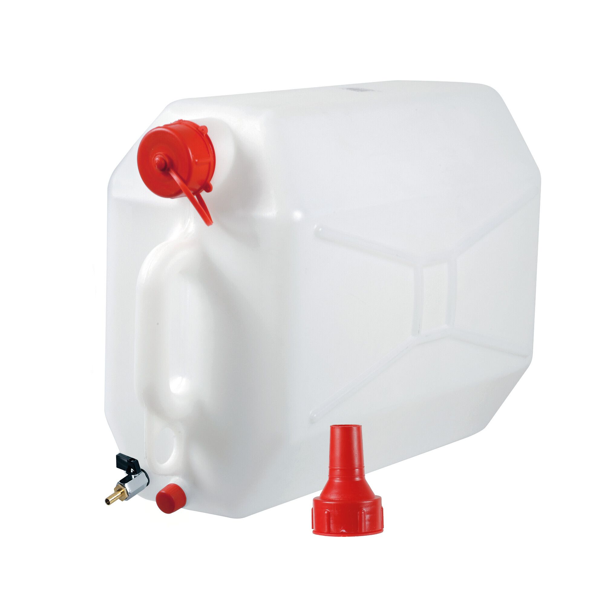 Tanica in polietilene con rubinetto in metallo - 15 L - Orizzontale