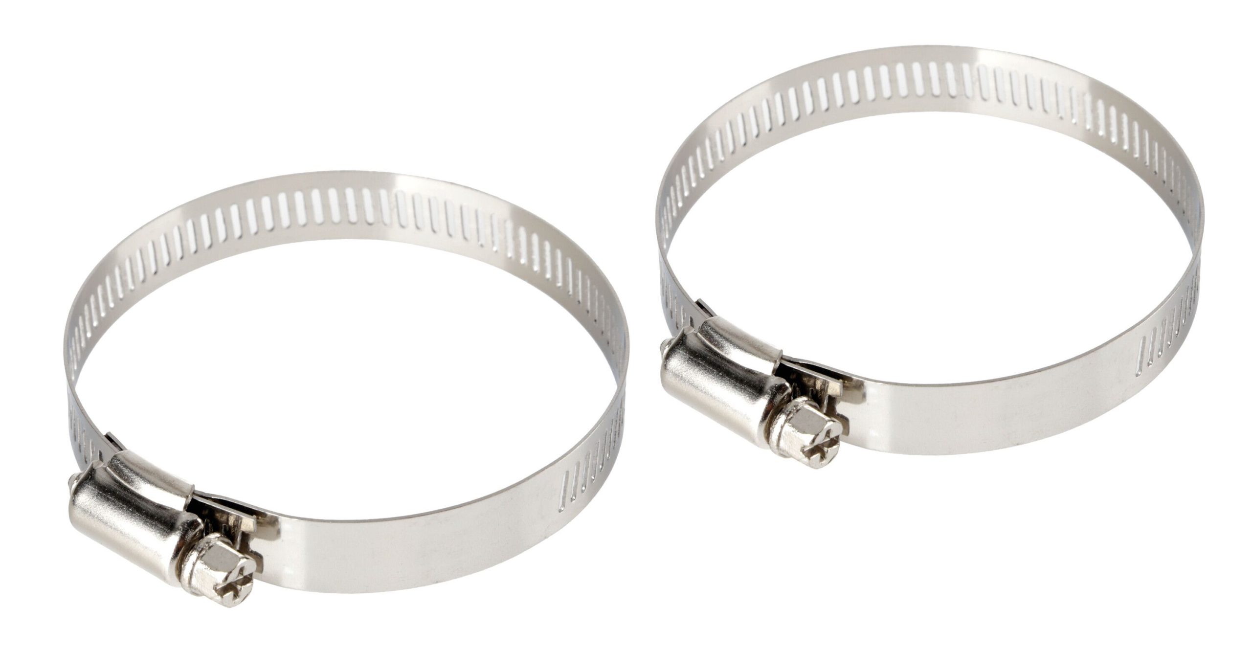 Fascette stringitubo in acciaio inox - set 2 pz - ? 12 mm - Ø 52-76 mm