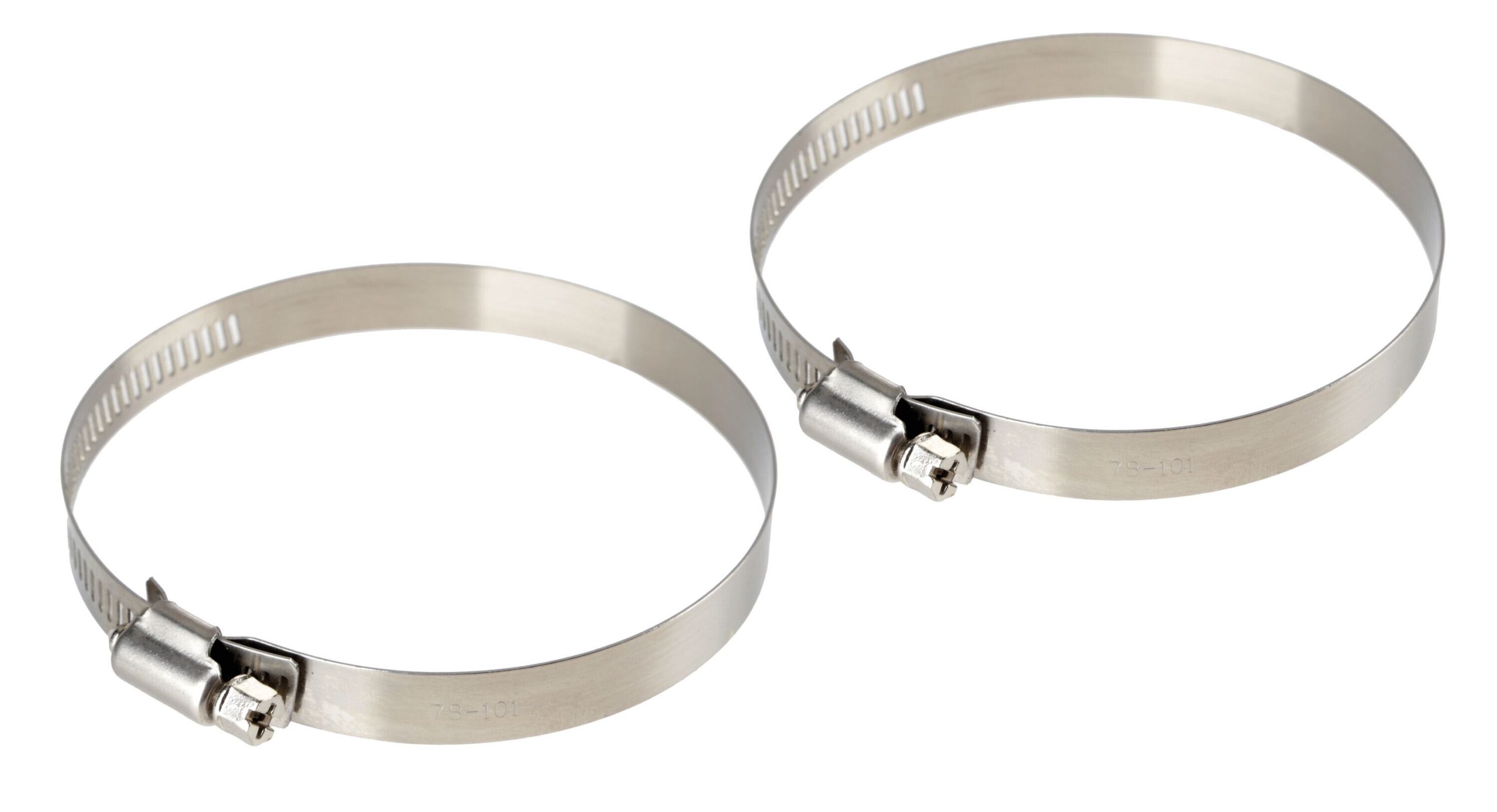 Fascette stringitubo in acciaio inox - set 2 pz - ? 12 mm - Ø 78-101 mm