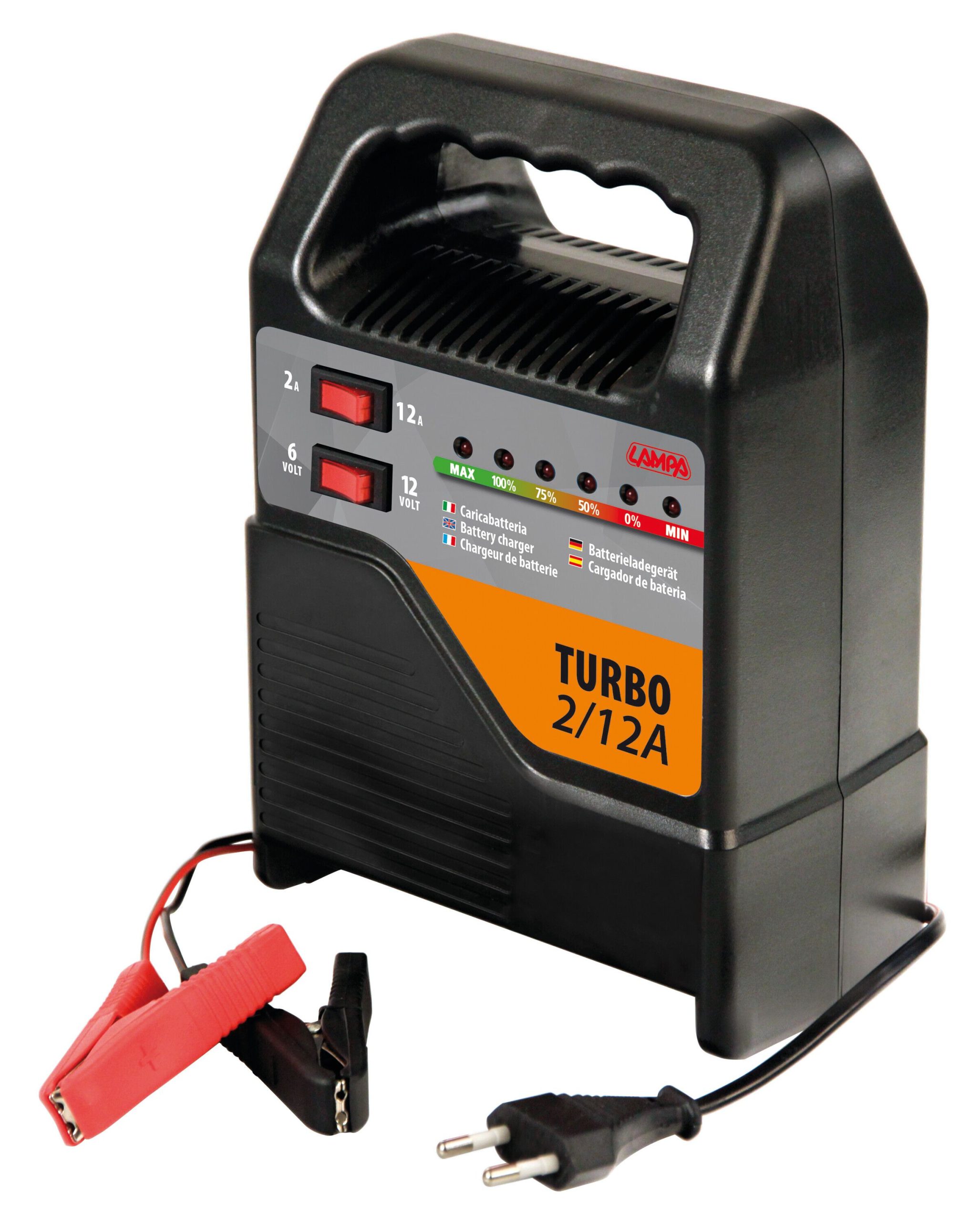 Turbo 2/12 A, caricabatteria 6/12V