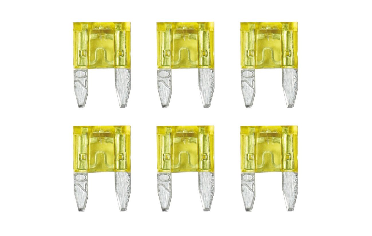 Smart Led, set 6 micro-fusibili lamellari con spia a led, 12/32V - 20A