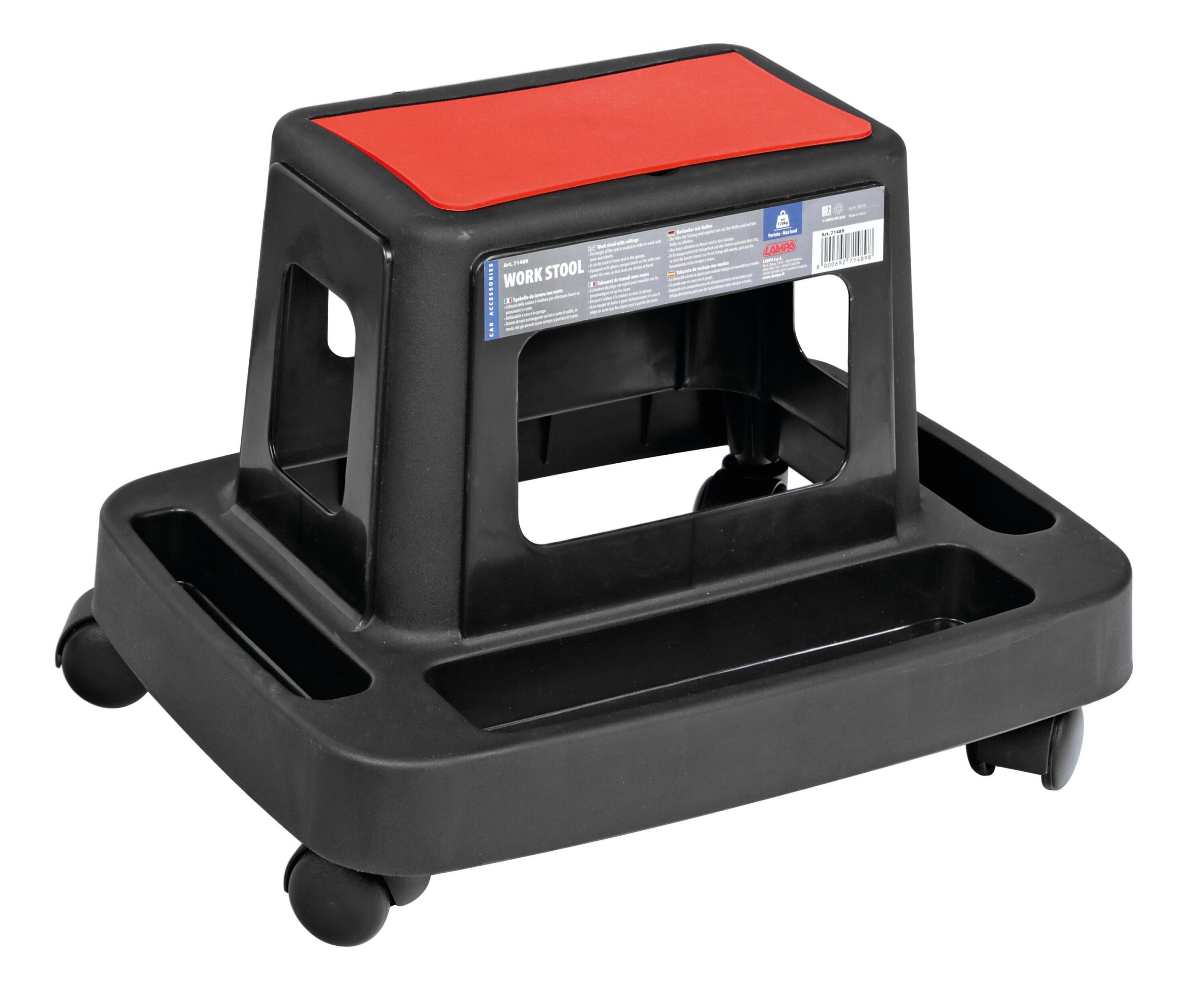 Work Stool, sgabello da lavoro con ruote