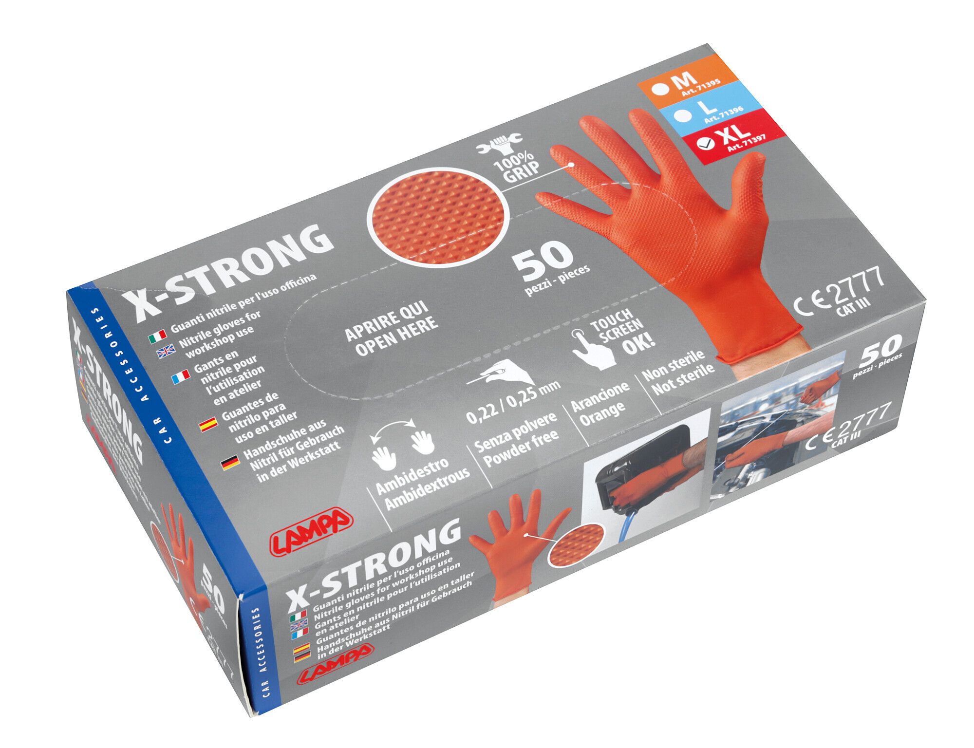 X-Strong, guanti in nitrile per uso officina - 50 pz - XL - Image 2